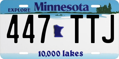 MN license plate 447TTJ