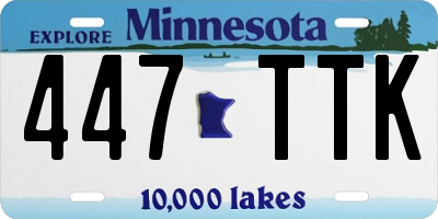MN license plate 447TTK