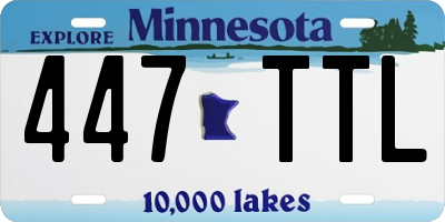 MN license plate 447TTL