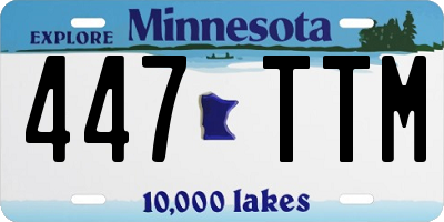 MN license plate 447TTM