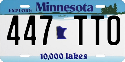 MN license plate 447TTO