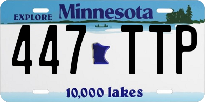 MN license plate 447TTP