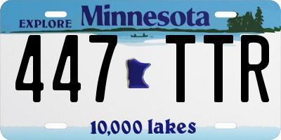 MN license plate 447TTR