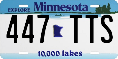 MN license plate 447TTS