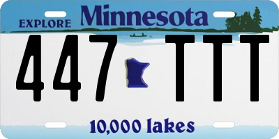 MN license plate 447TTT
