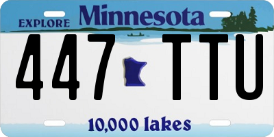 MN license plate 447TTU