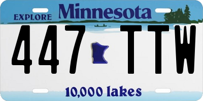 MN license plate 447TTW