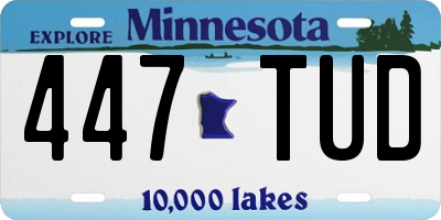 MN license plate 447TUD