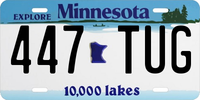 MN license plate 447TUG