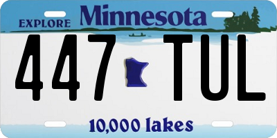 MN license plate 447TUL