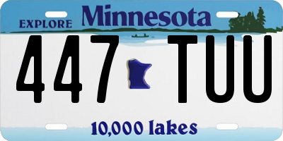 MN license plate 447TUU