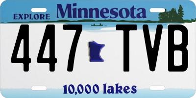 MN license plate 447TVB