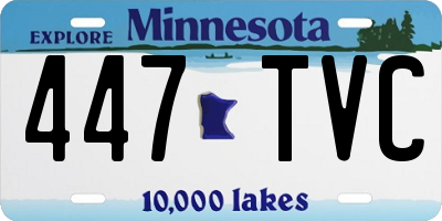 MN license plate 447TVC