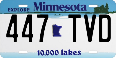 MN license plate 447TVD