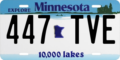 MN license plate 447TVE