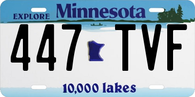 MN license plate 447TVF
