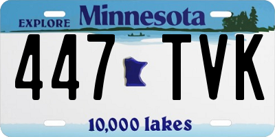 MN license plate 447TVK
