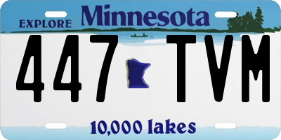 MN license plate 447TVM