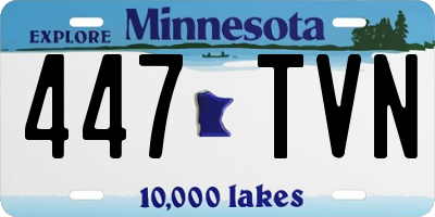 MN license plate 447TVN