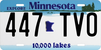 MN license plate 447TVO