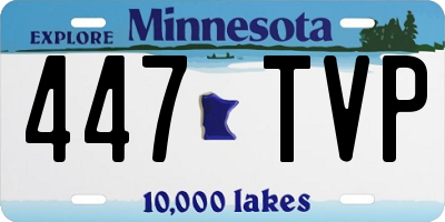 MN license plate 447TVP