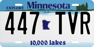 MN license plate 447TVR