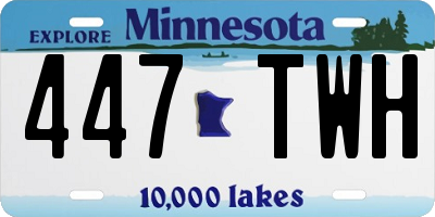 MN license plate 447TWH