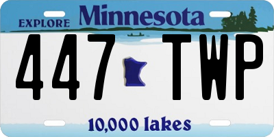MN license plate 447TWP