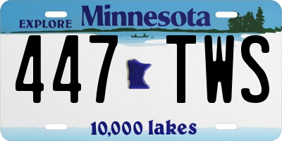 MN license plate 447TWS
