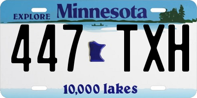 MN license plate 447TXH