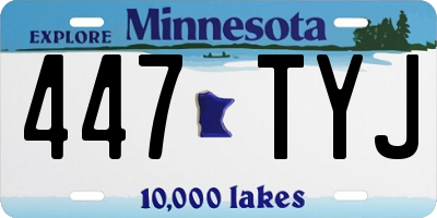 MN license plate 447TYJ