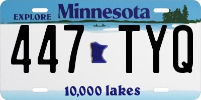 MN license plate 447TYQ