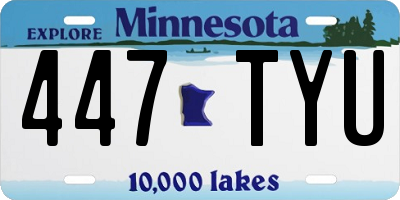 MN license plate 447TYU