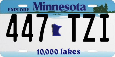 MN license plate 447TZI