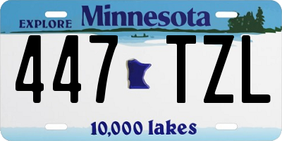 MN license plate 447TZL