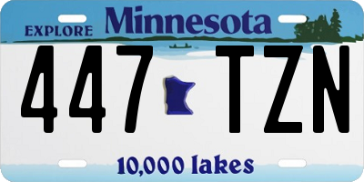 MN license plate 447TZN