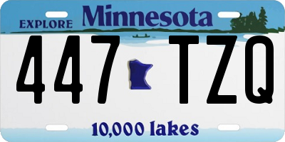 MN license plate 447TZQ