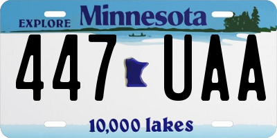 MN license plate 447UAA