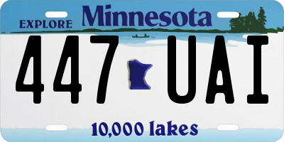 MN license plate 447UAI
