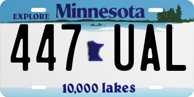 MN license plate 447UAL