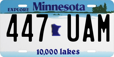 MN license plate 447UAM