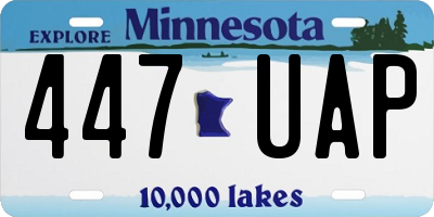 MN license plate 447UAP