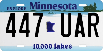 MN license plate 447UAR