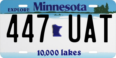 MN license plate 447UAT