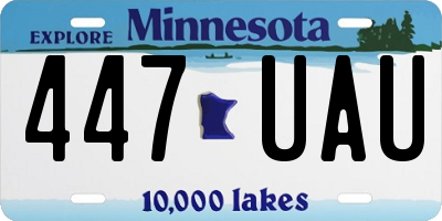 MN license plate 447UAU