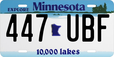 MN license plate 447UBF