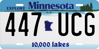 MN license plate 447UCG