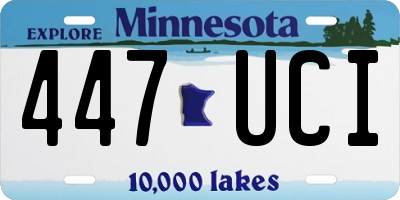 MN license plate 447UCI