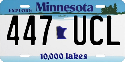 MN license plate 447UCL
