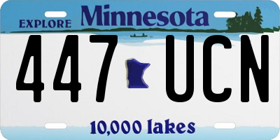 MN license plate 447UCN